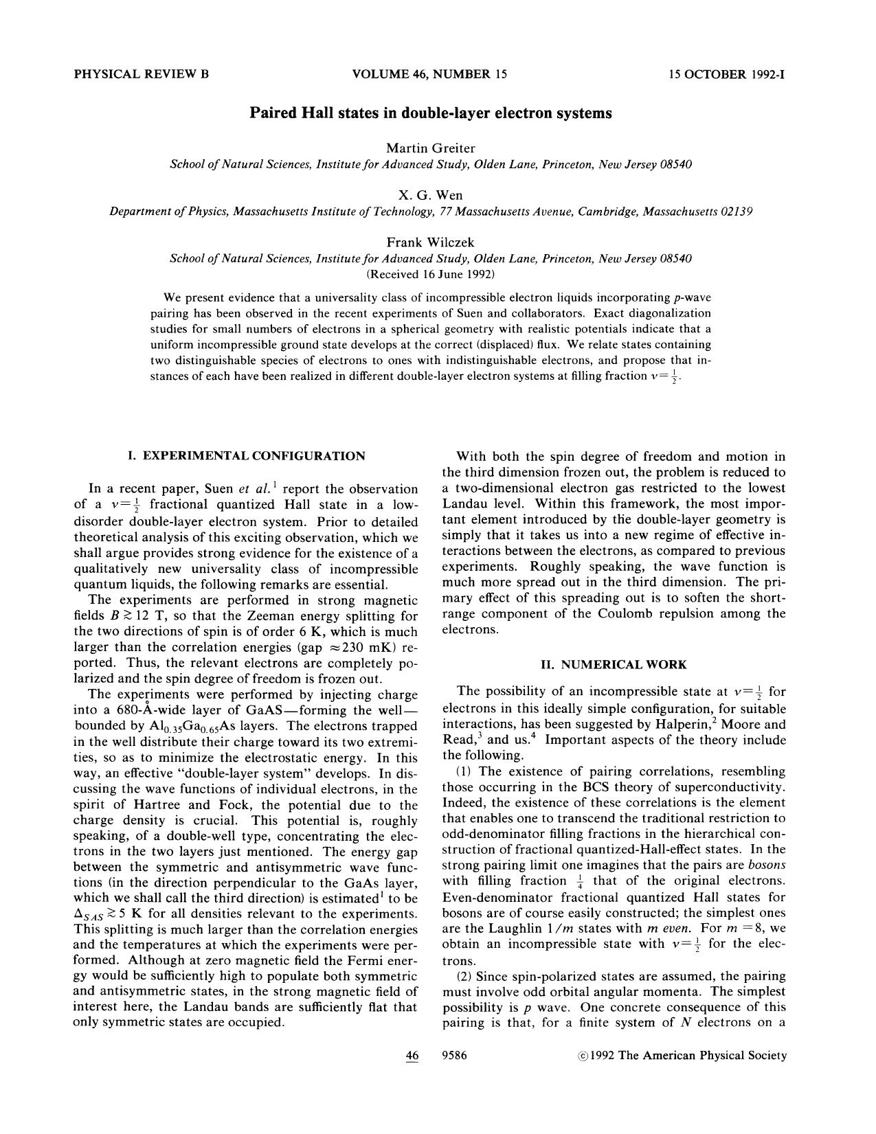 Paired Hall states in double-layer electron systems