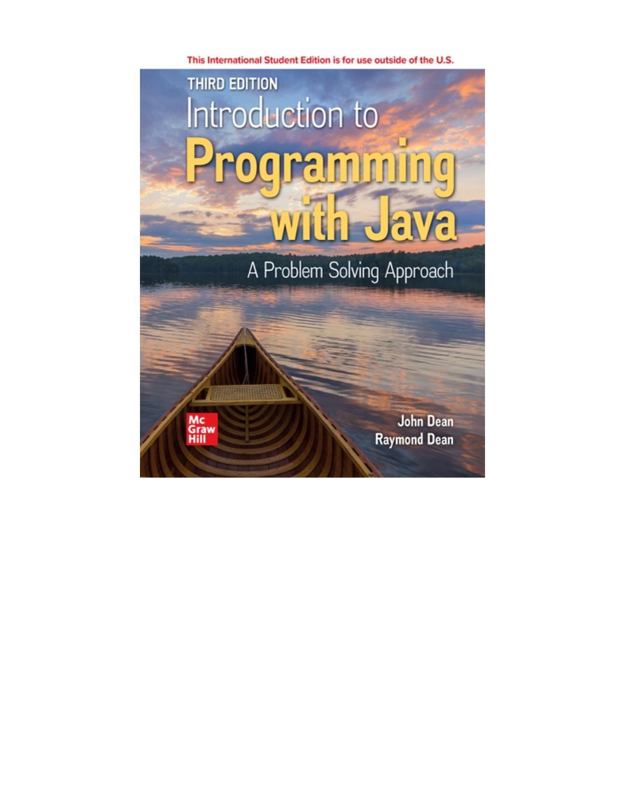 Introducation to Programming with Java