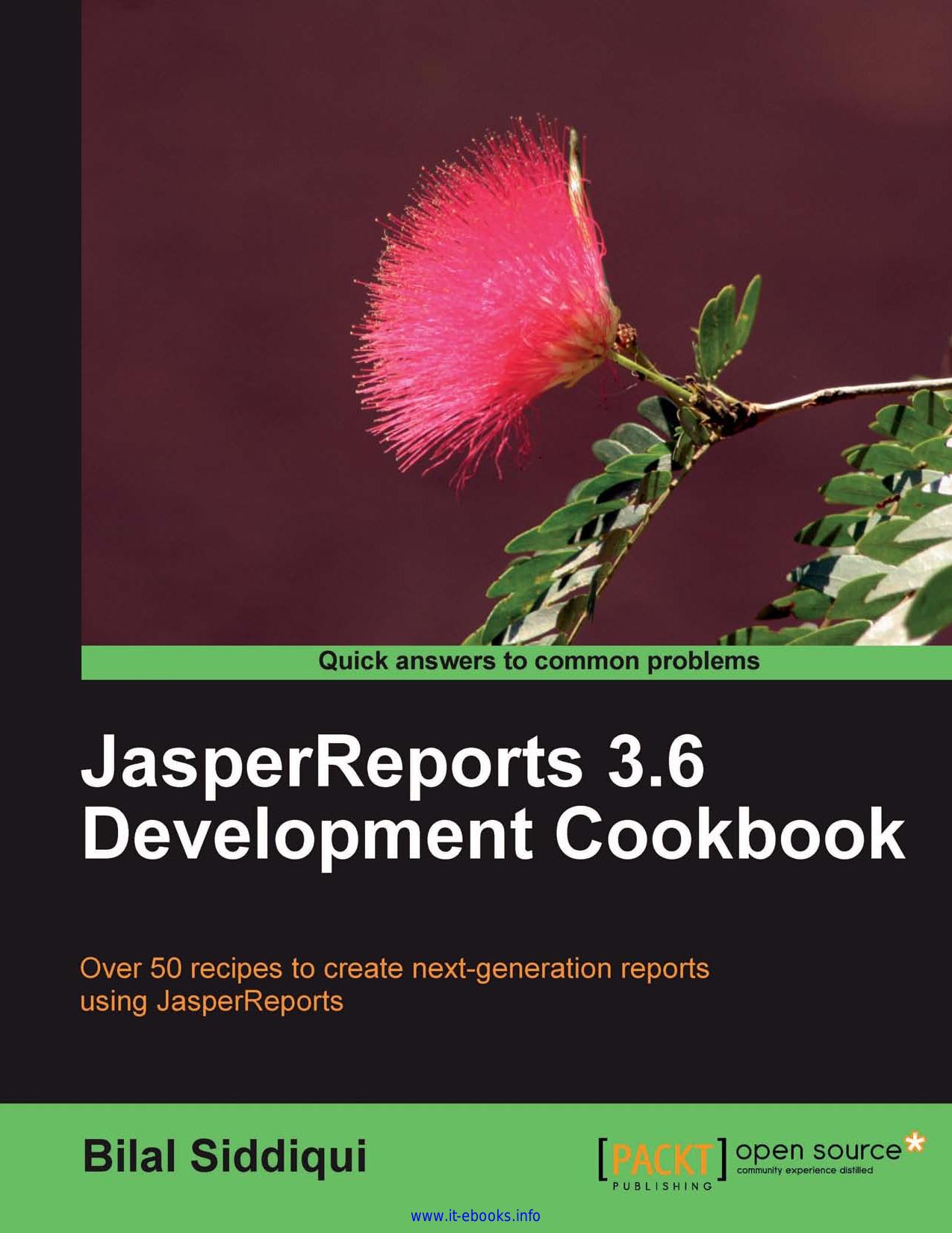 JasperReports 3.6 Development Cookbook: Over 50 recipes to create next-generation reports using JasperReports