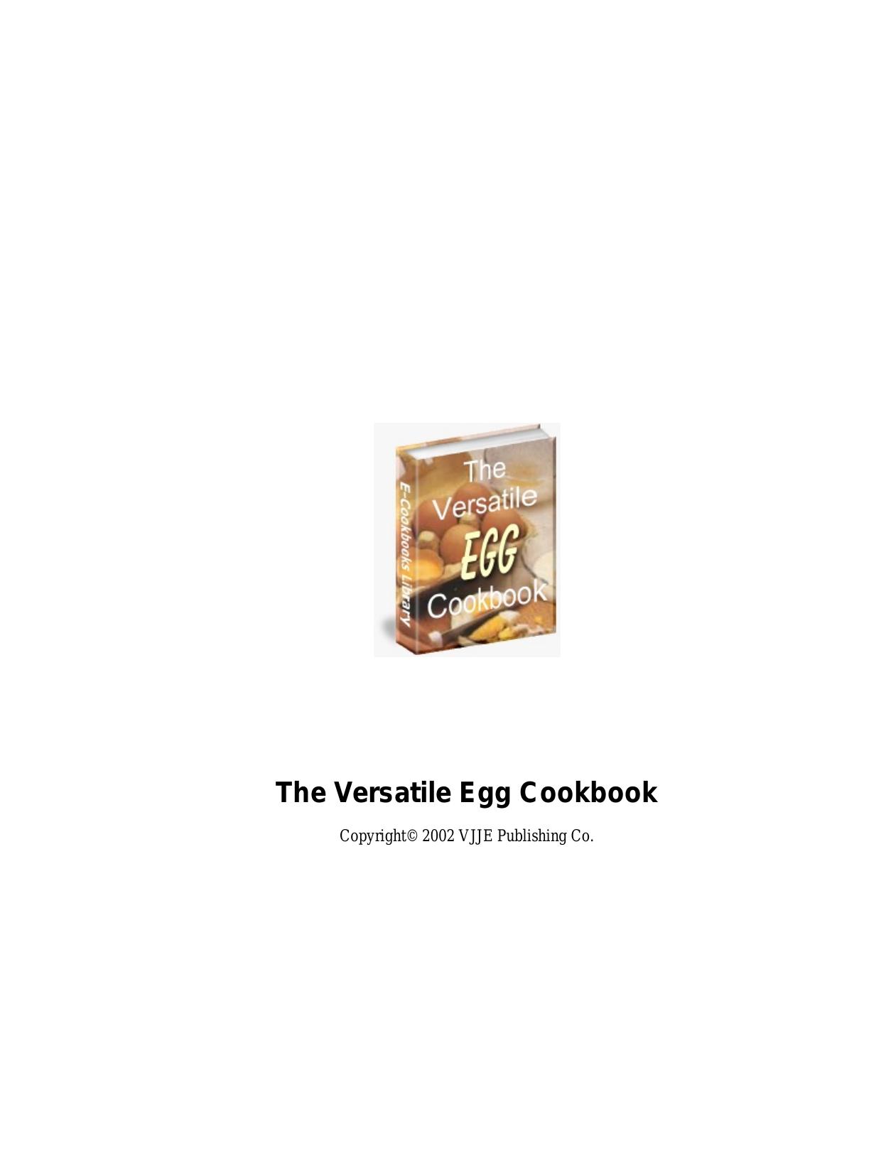 The Versatile Egg Cookbook