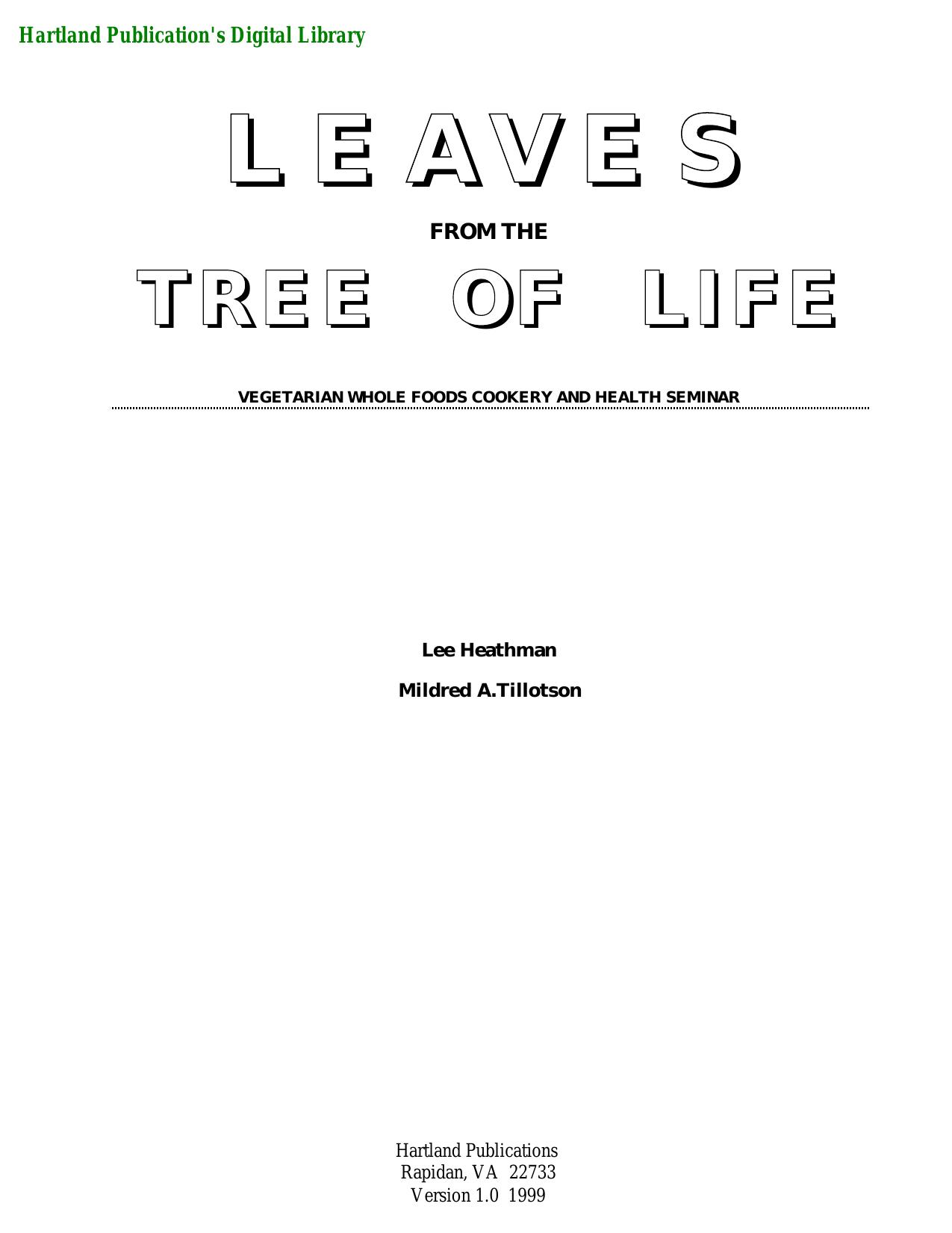 Leaves From the Tree of Life