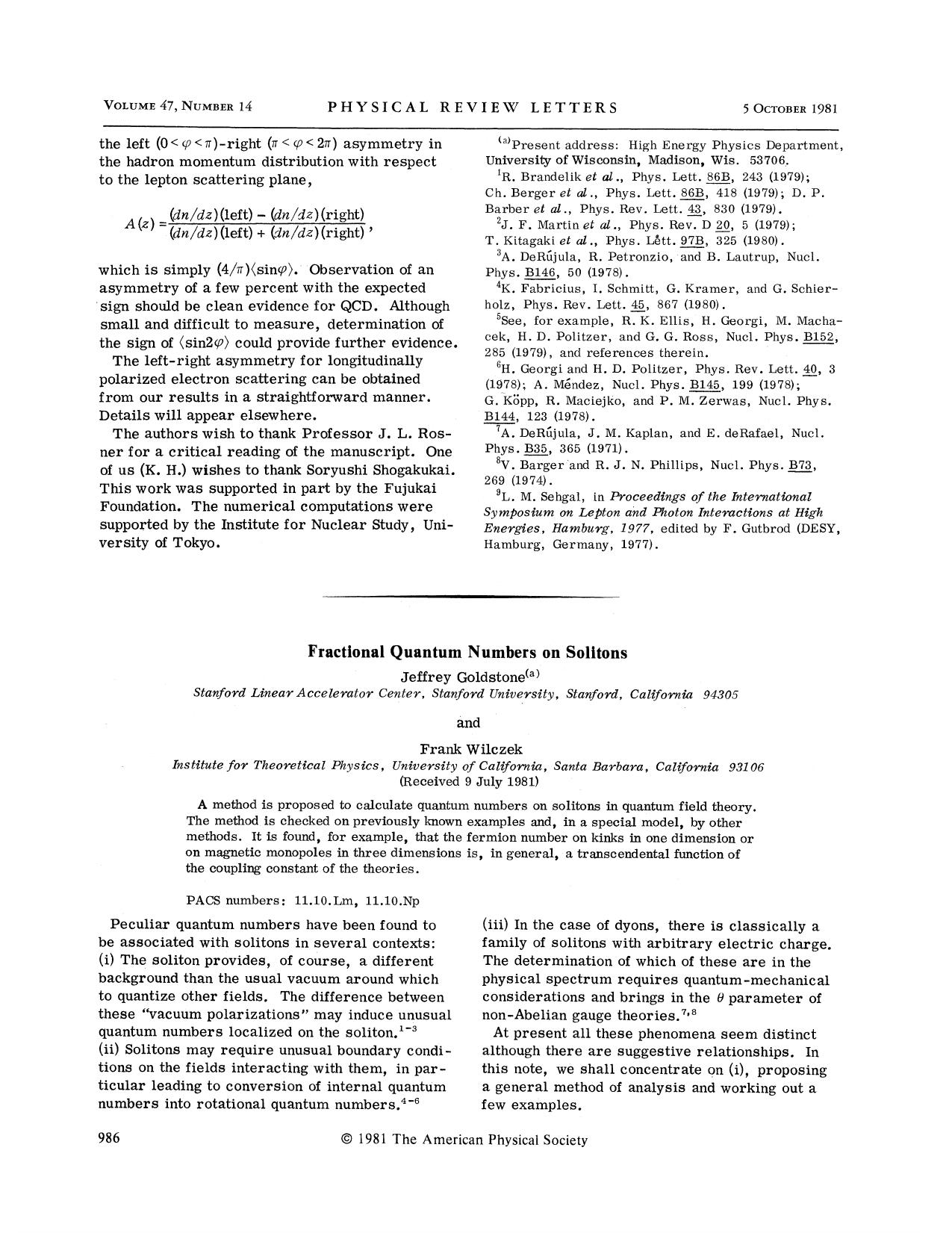 Fractional Quantum Numbers on Solitons