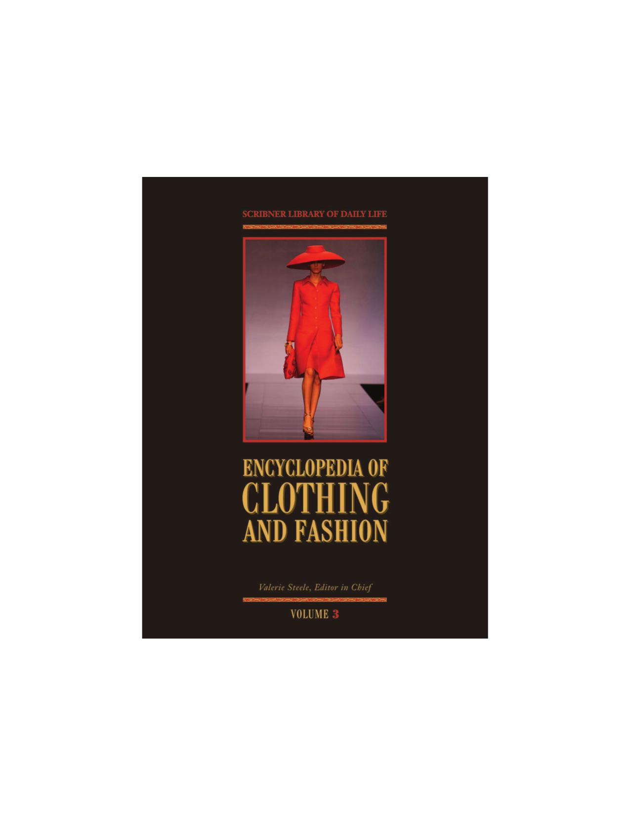 Encyclopedia of Clothing and Fashion Vol3