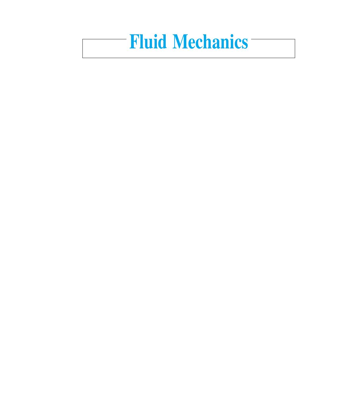 Fluid Mechanics