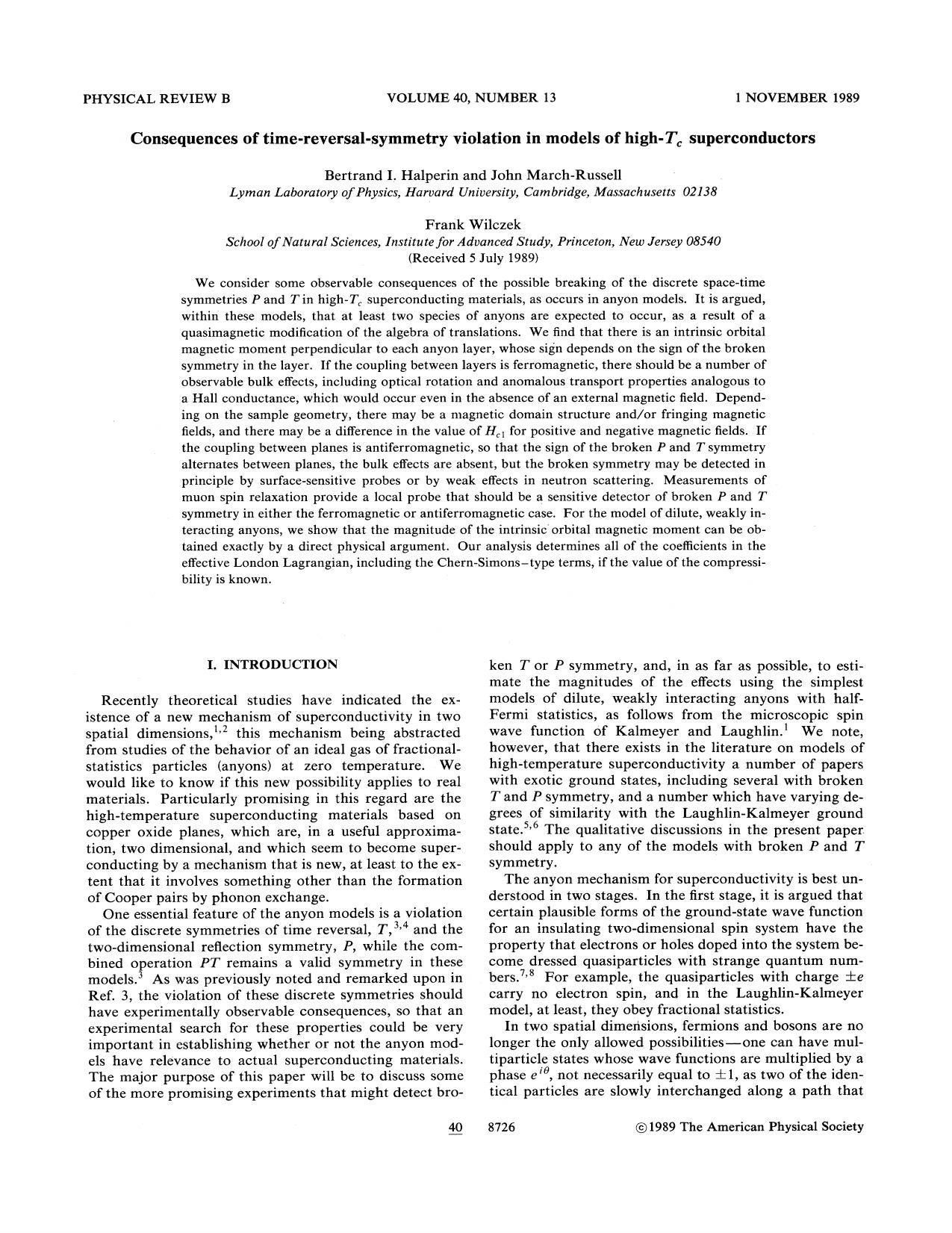 Consequences of time-reversal-symmetry violation in models of high-T_{c} superconductors