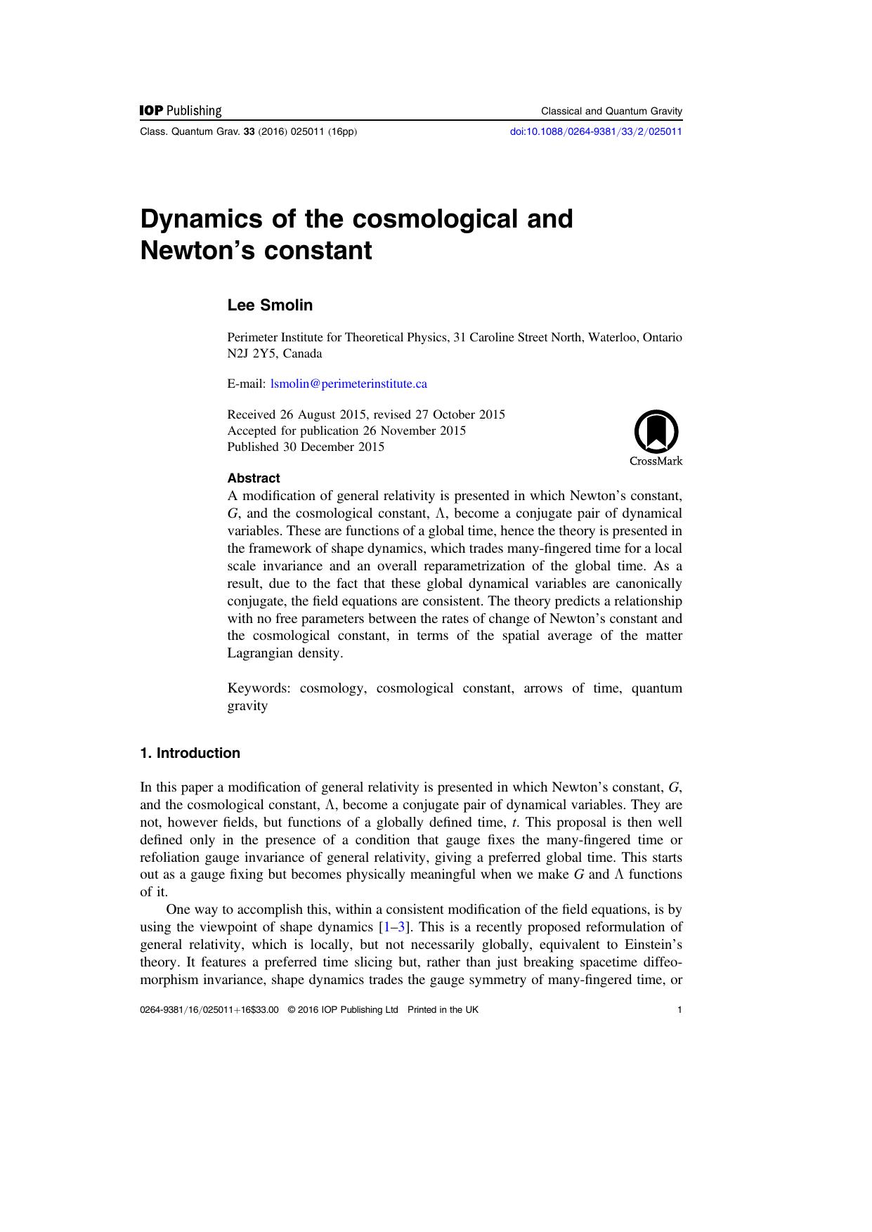 Dynamics of the cosmological and Newton’s constant