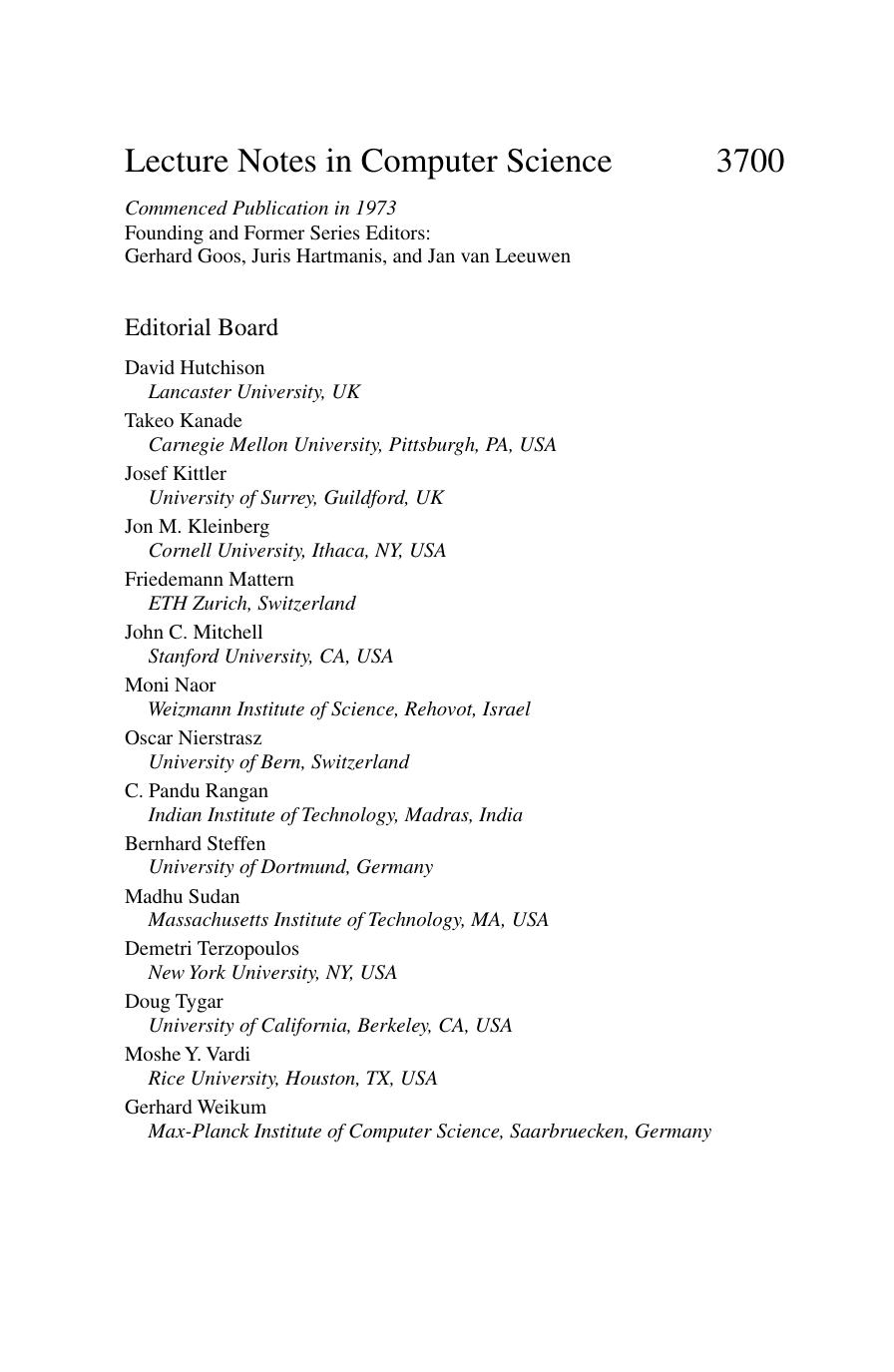 LNCS 3700 - Transactions on Rough Sets IV (Frontmatter Pages)