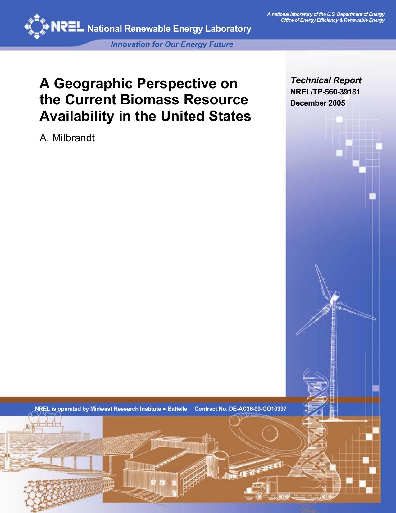 A Geographic Perspective on the Current Biomass Resource Availability in the United States