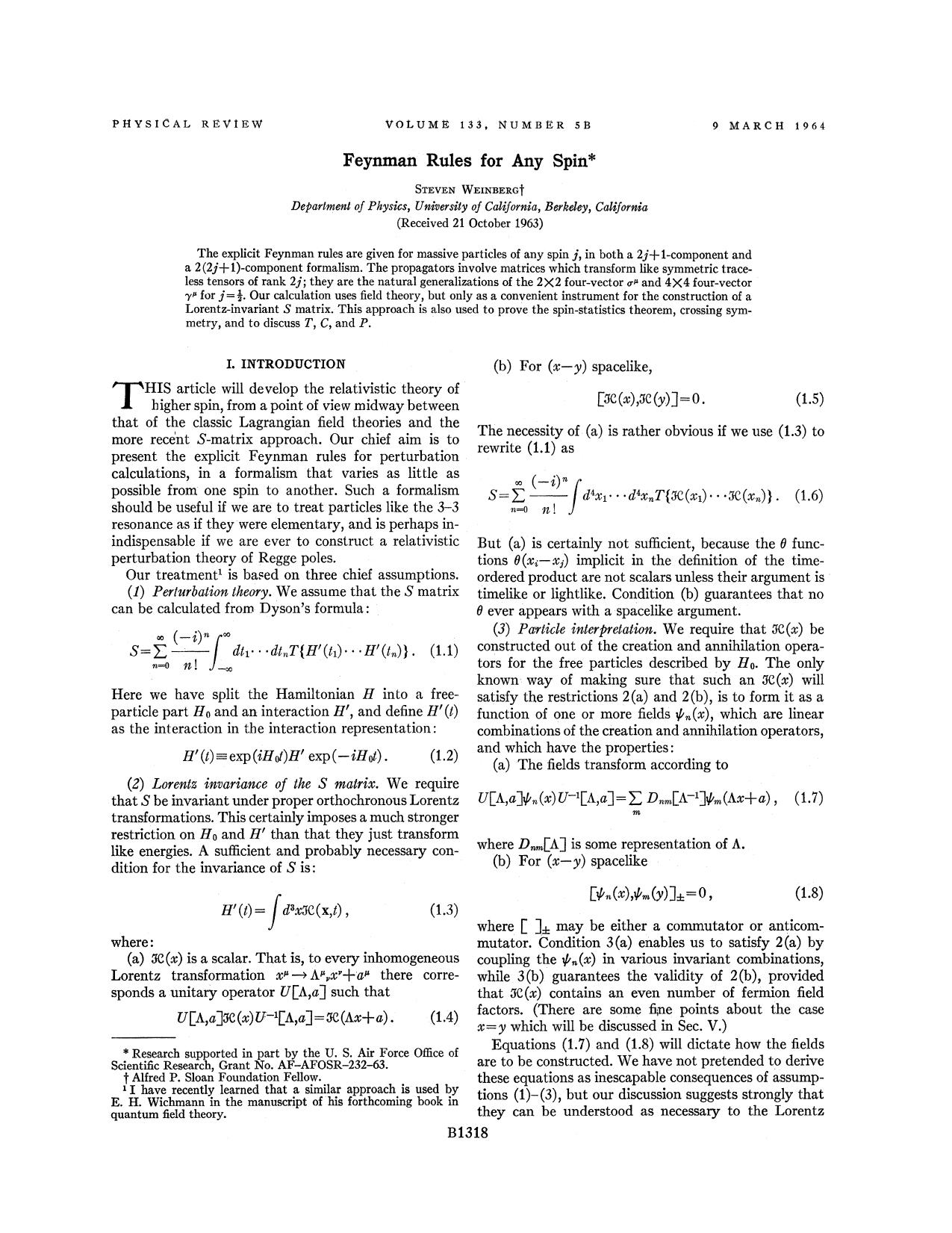 Feynman Rules for Any Spin