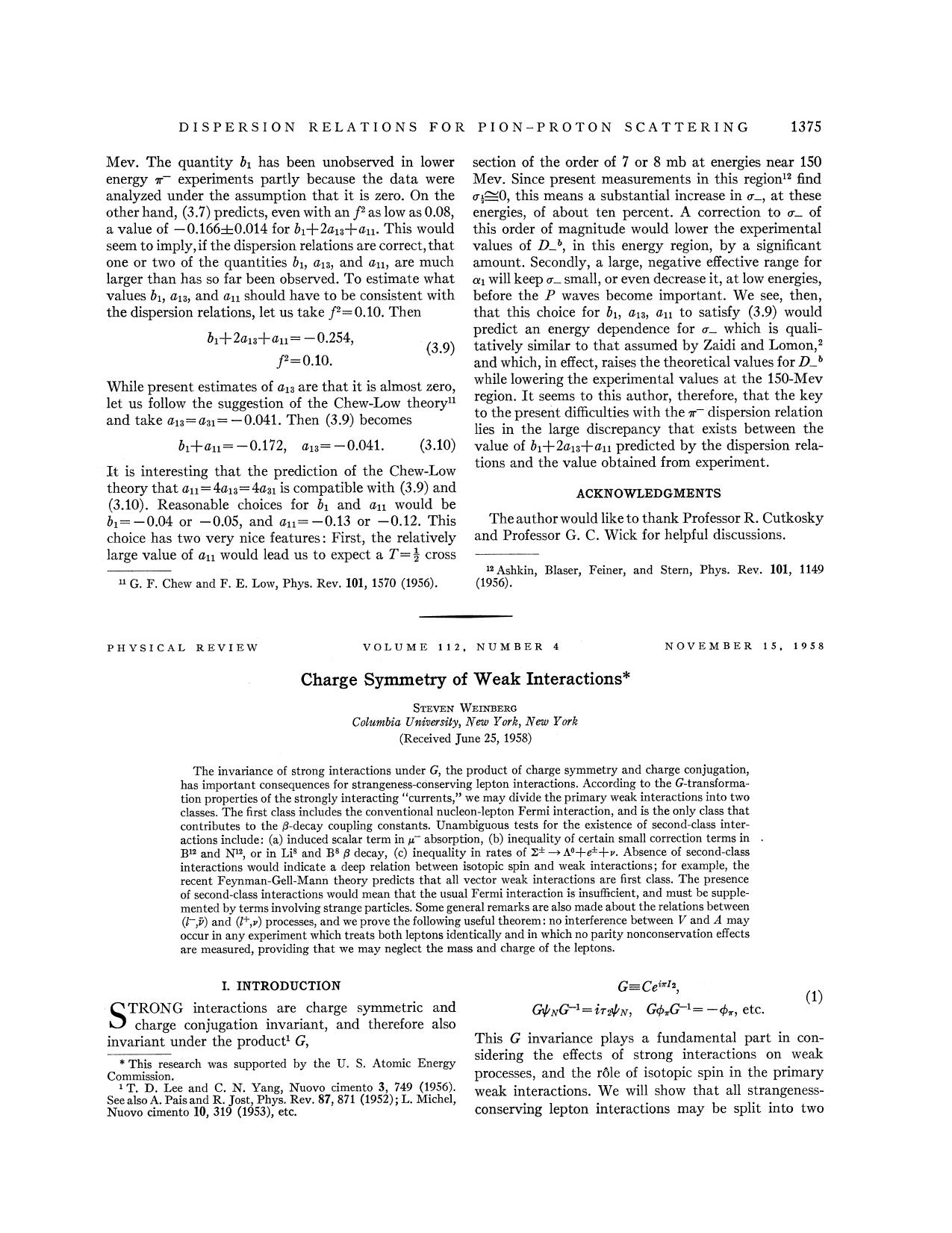 Charge Symmetry of Weak Interactions