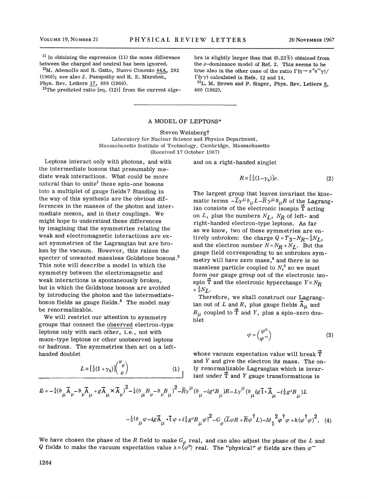 A Model of Leptons