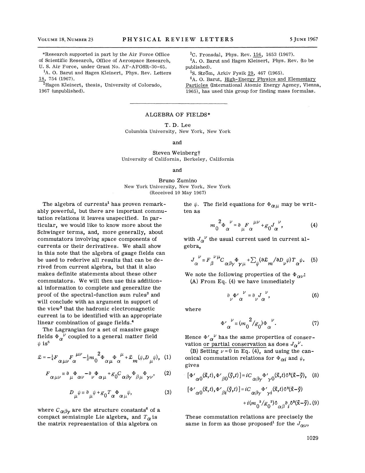 Algebra of Fields