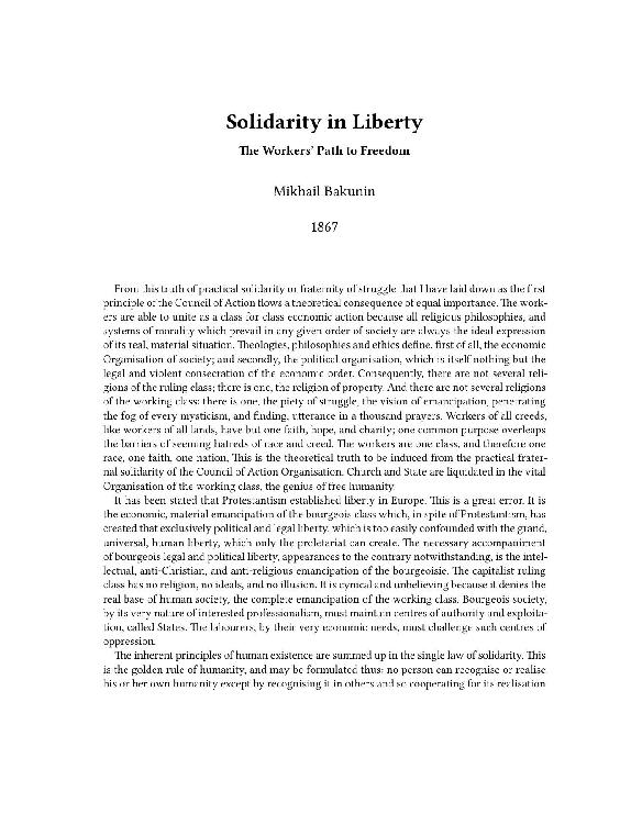 Solidarity in Liberty