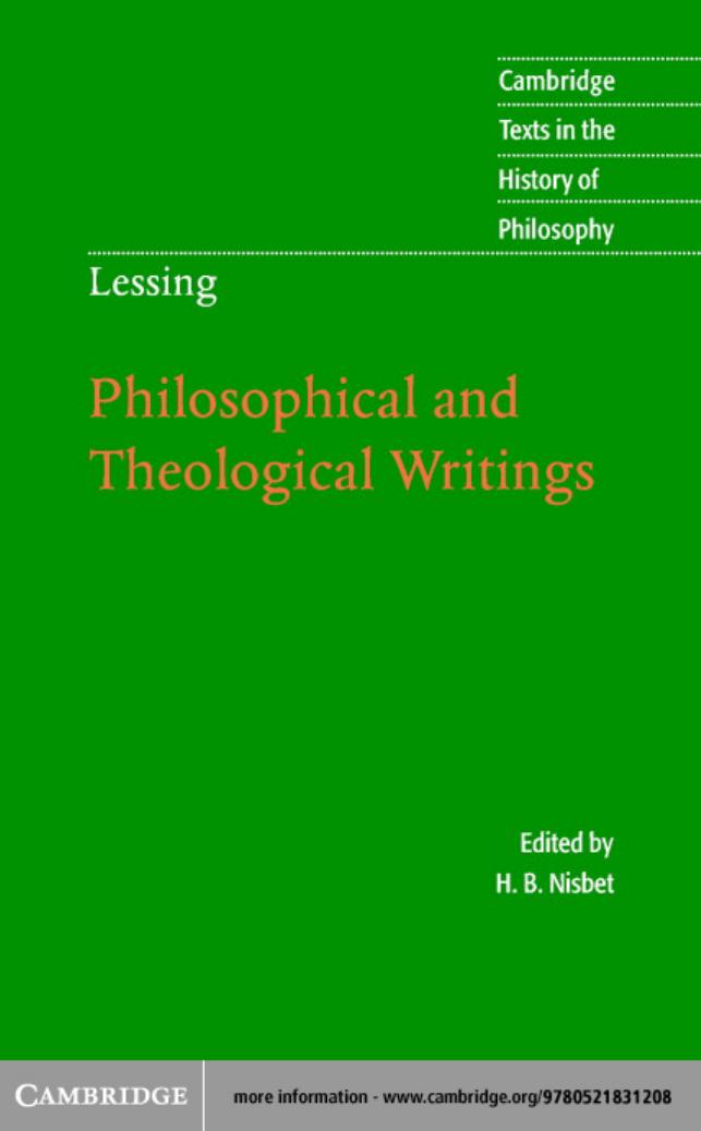 Lessing, Gotthold Ephraim - Philosophical