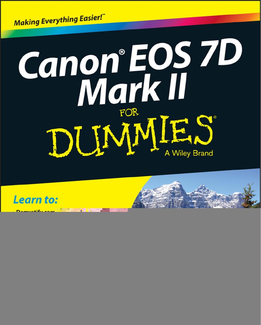 Canon EOS 7D Mark II For Dummies