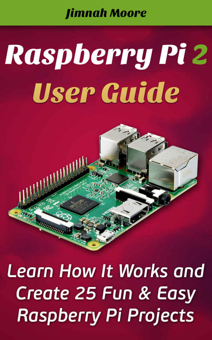 Raspberry Pi 2 User Guide Learn How It Works and Create 25 Fun & Easy Raspberry Pi Projects: Programming, Operating system, HTML (projects, programming, html, beginners guide, pocket-sized computer)