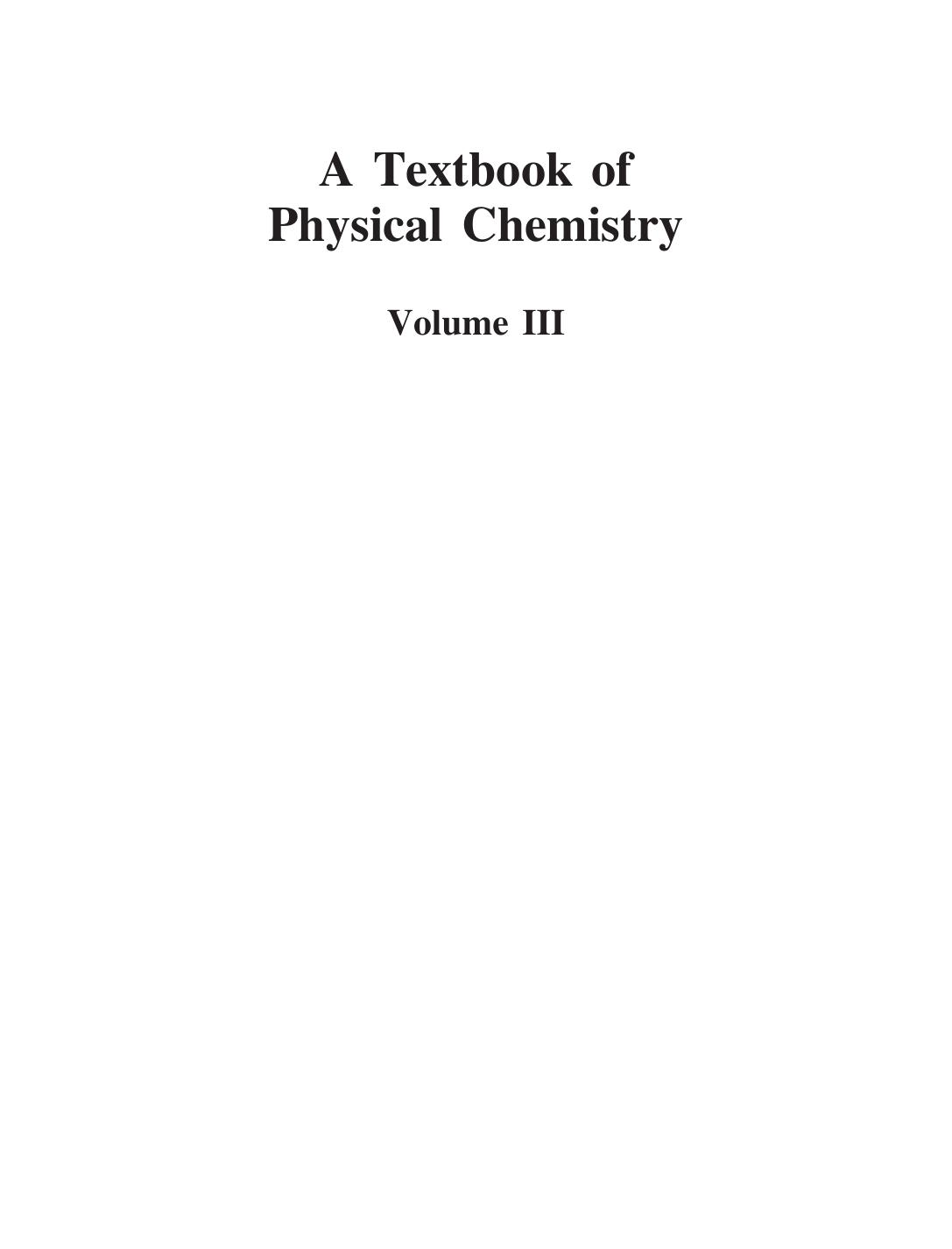 (A Textbook of Physical Chemistry) K. L. Kapoor