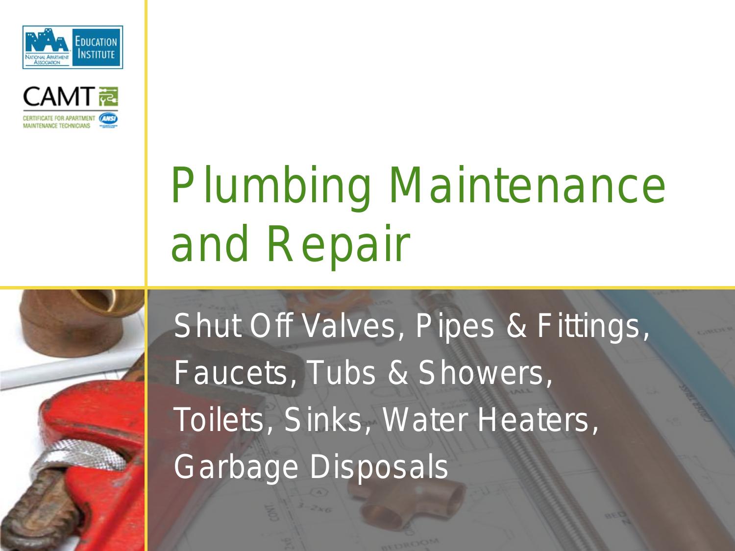 Plumbing Maintenance And Repair