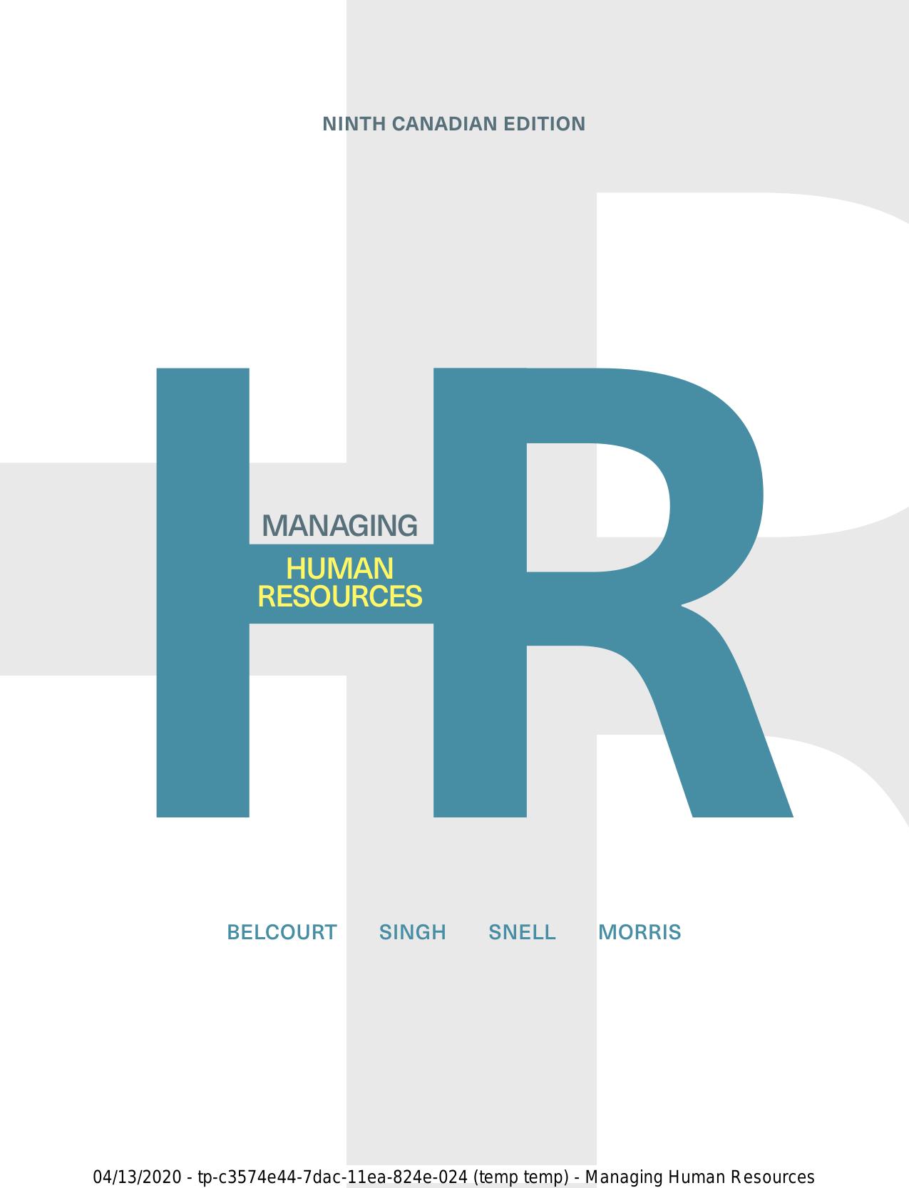 Managing Human Resources