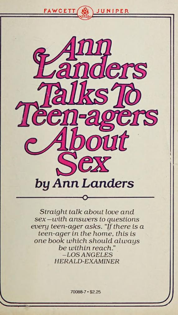 Ann Landers talks to teen-agers about sex