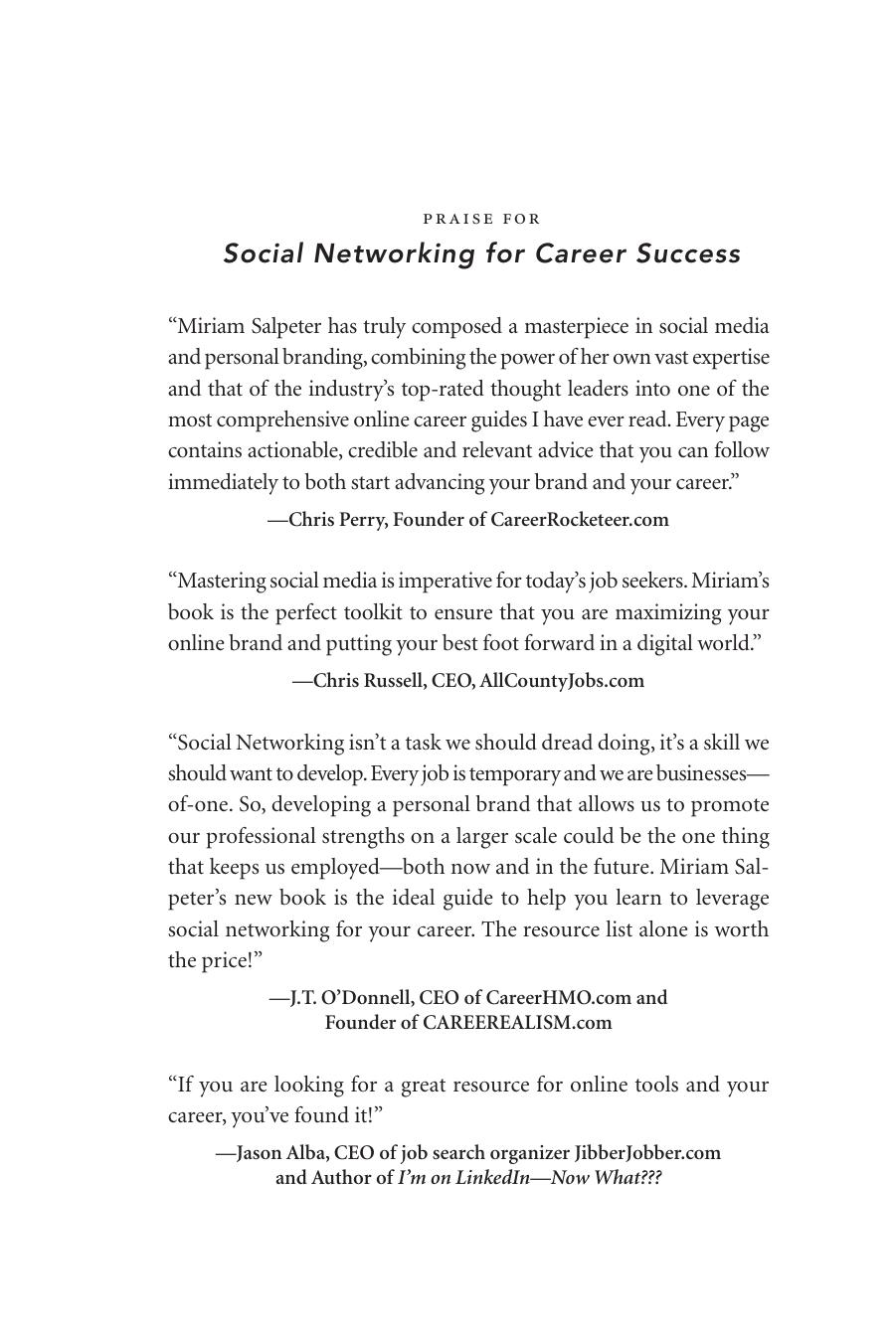 Social Networking for Career Success