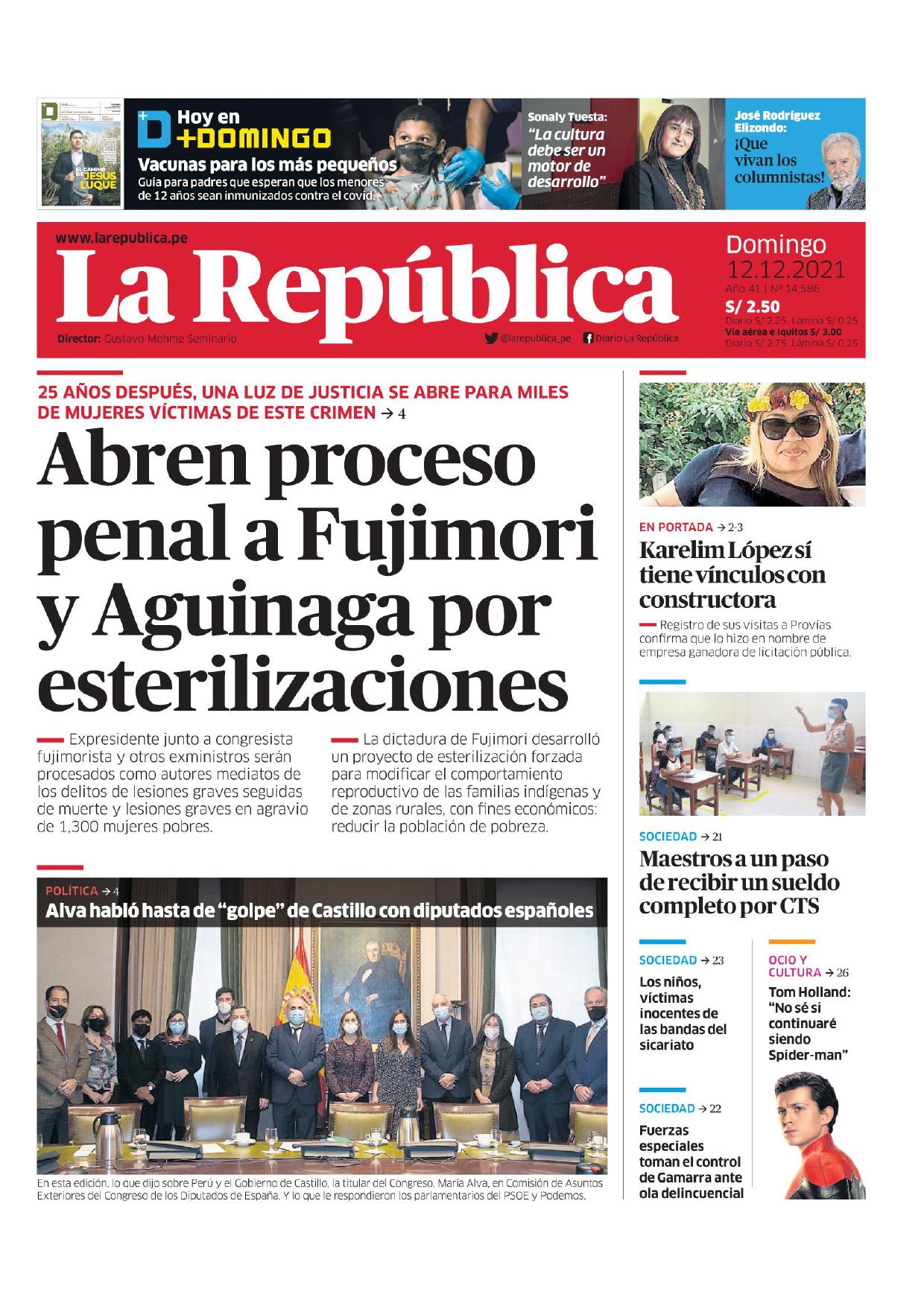 La Republica Lima 12 Diciembre 2021