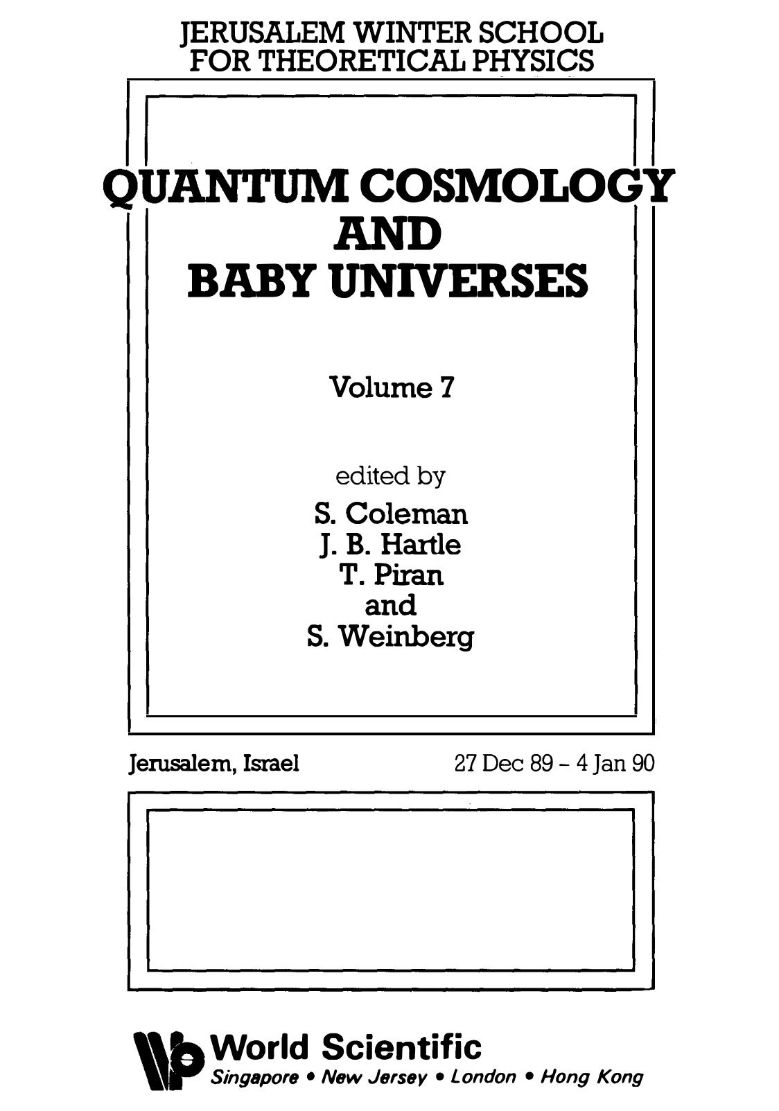 Quantum Cosmology and Baby Universes [excerpt]