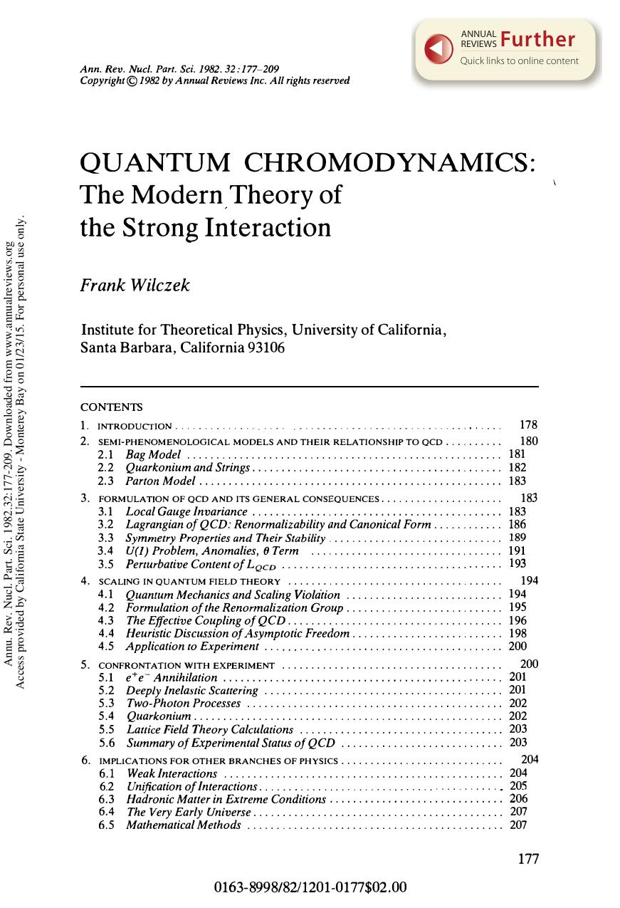 Quantum Chromodynamics: The Modern Theory of the Strong Interaction