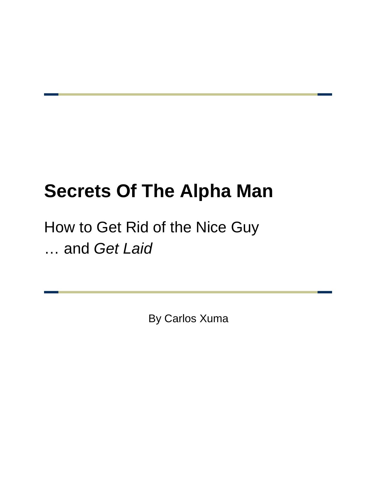 Secrets of the Alpha Male