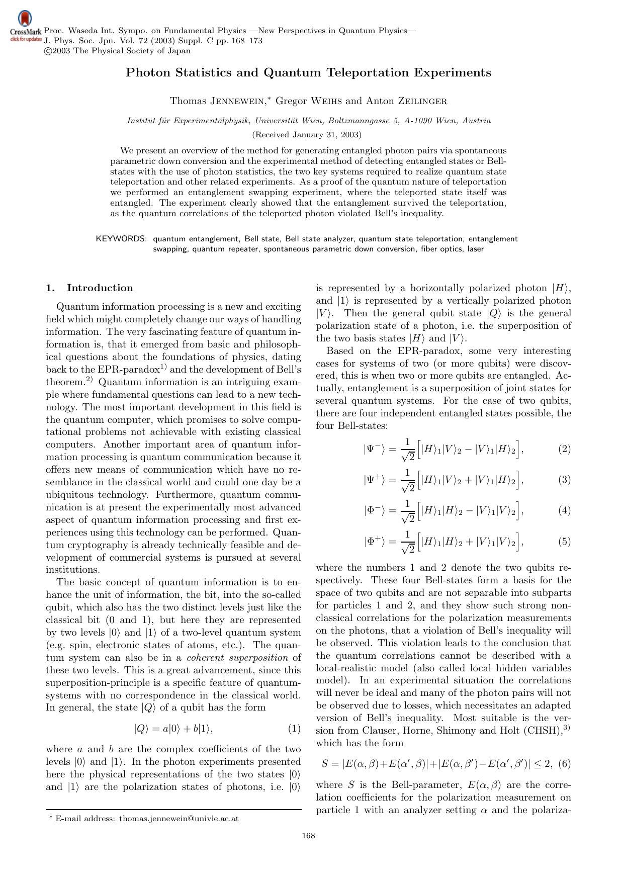 Photon Statistics and Quantum Teleportation Experiments