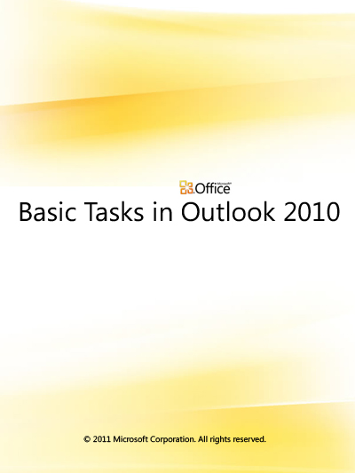 Basic Tasks in Outlook 2010