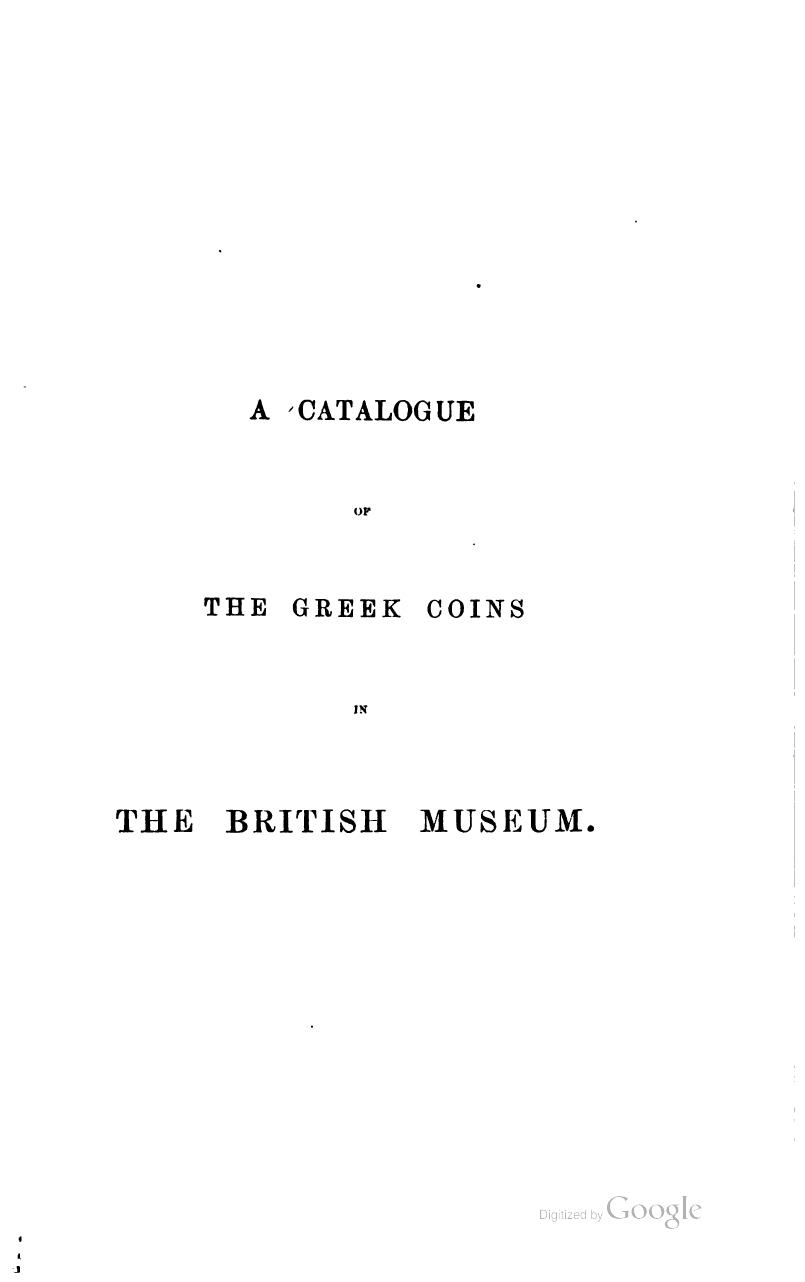 Catalogue of Greek Coins