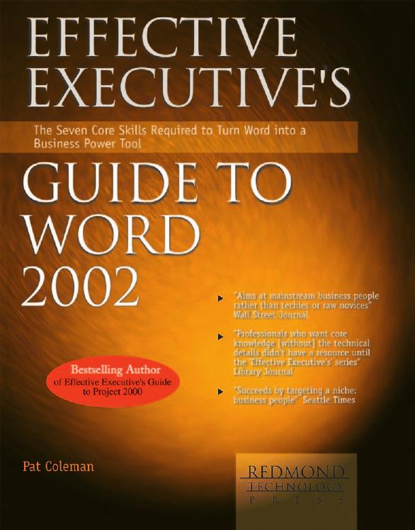 Effective Executives Guide to Word 2002