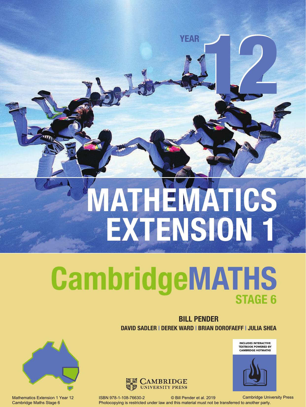 Cambridge Mathematics Extension 1 Year 12