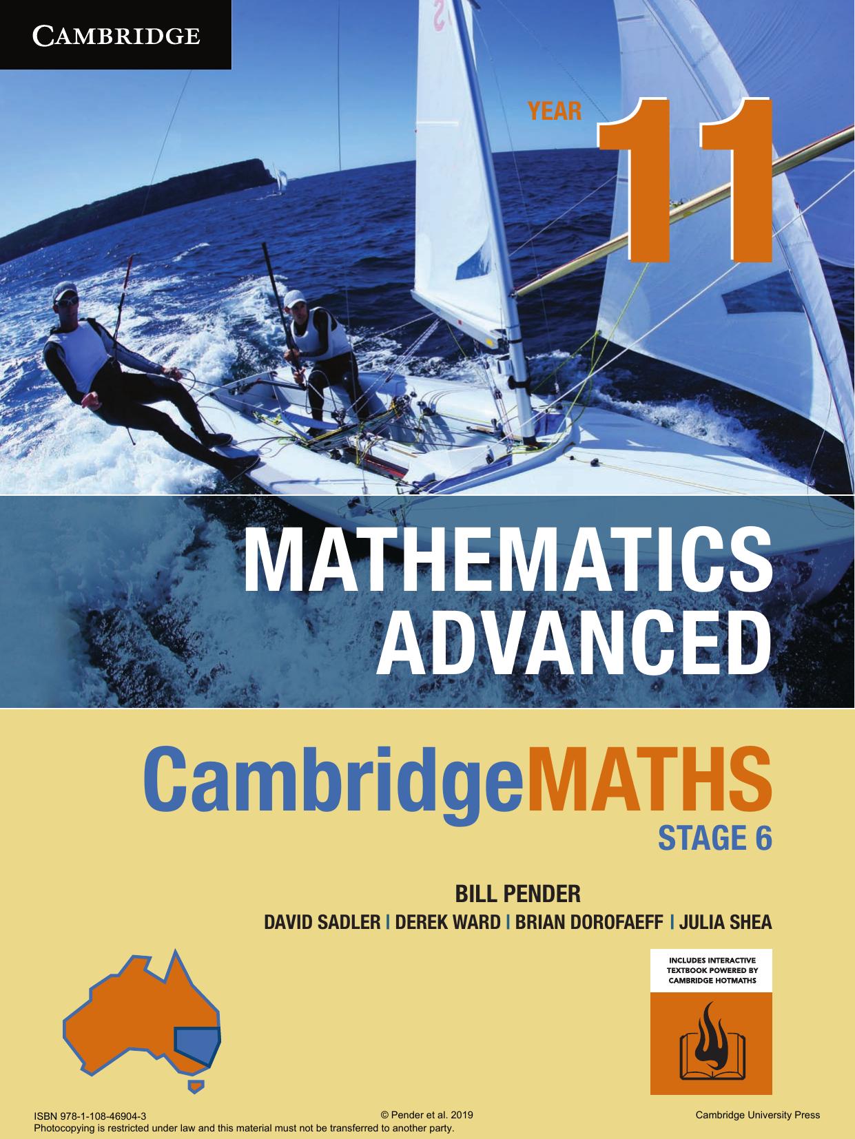 Cambridge Mathematics Advanced Year 11