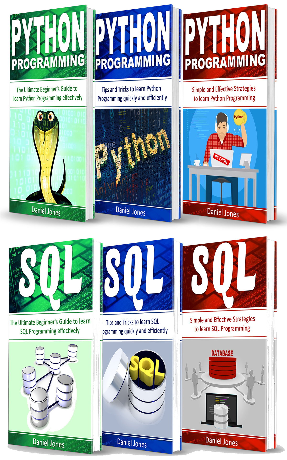 Programming for Beginners: 6 Books in 1- Python Programming( 3 Book series) & SQL Programming(3 Book series)