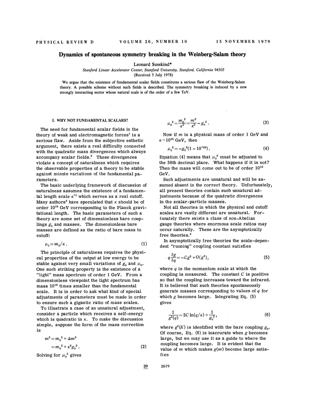 Dynamics of spontaneous symmetry breaking in the Weinberg-Salam theory