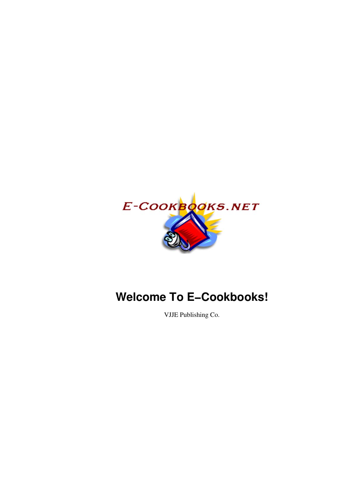 Welcome To E-Cookbooks!