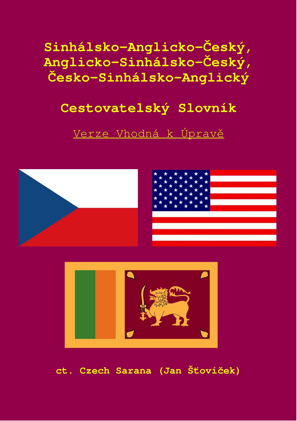 Sinhalese English Czech Trilingual Travellers Dictionary