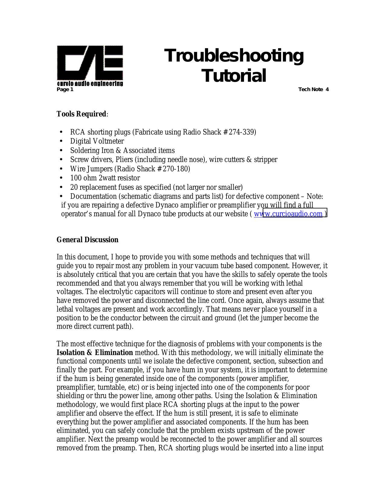 Troubleshooting Overview