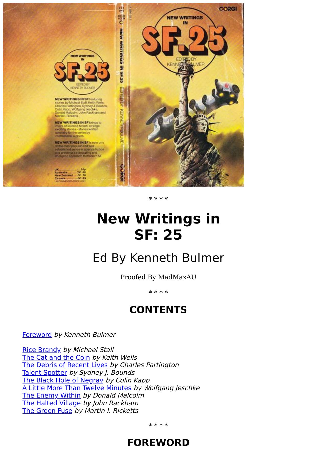 New Writings in SF 25 - [Anthology]