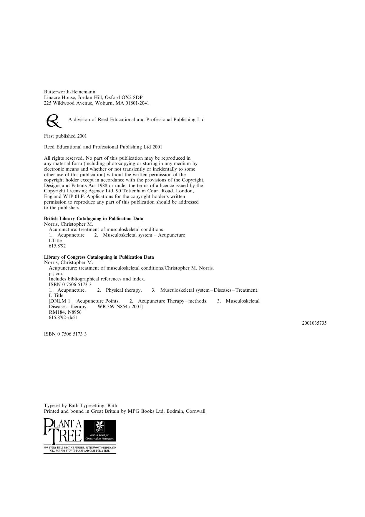 Acupuncture: Treatments of Musculoskeletal Conditions