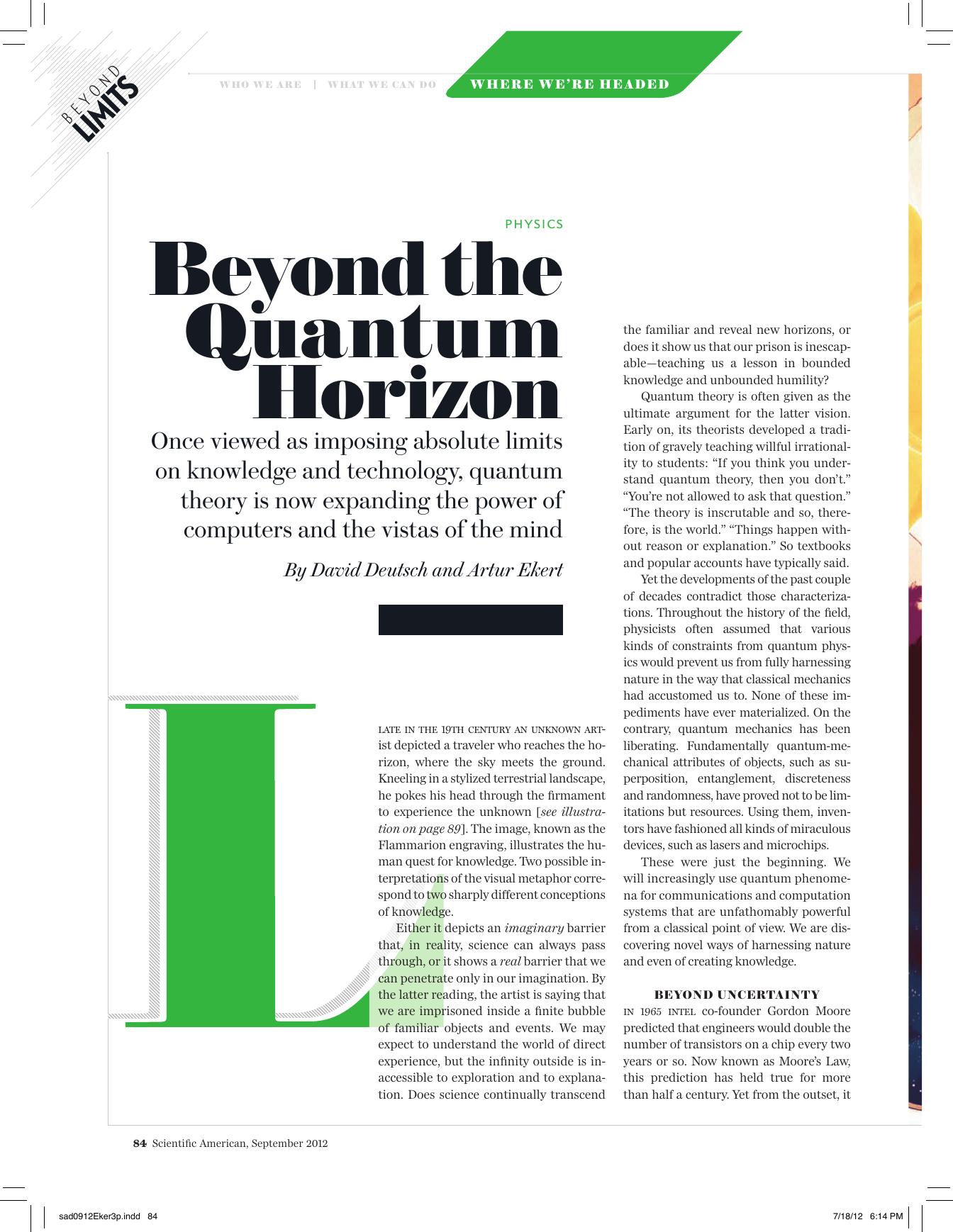 Beyond the Quantum Horizon