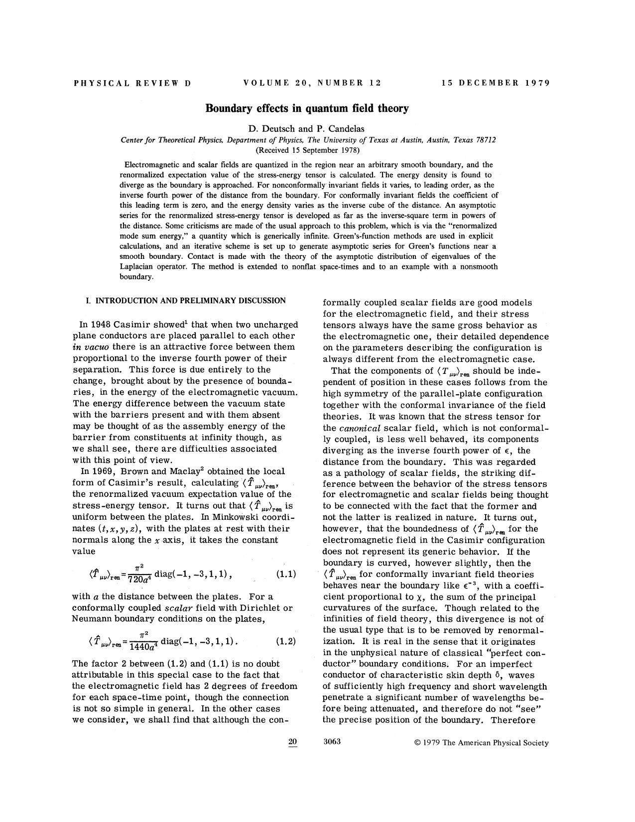 Boundary effects in quantum field theory