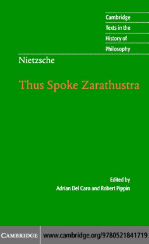 FRIEDRICH NIETZSCHE: Thus Spoke Zarathustra A Book for All and None