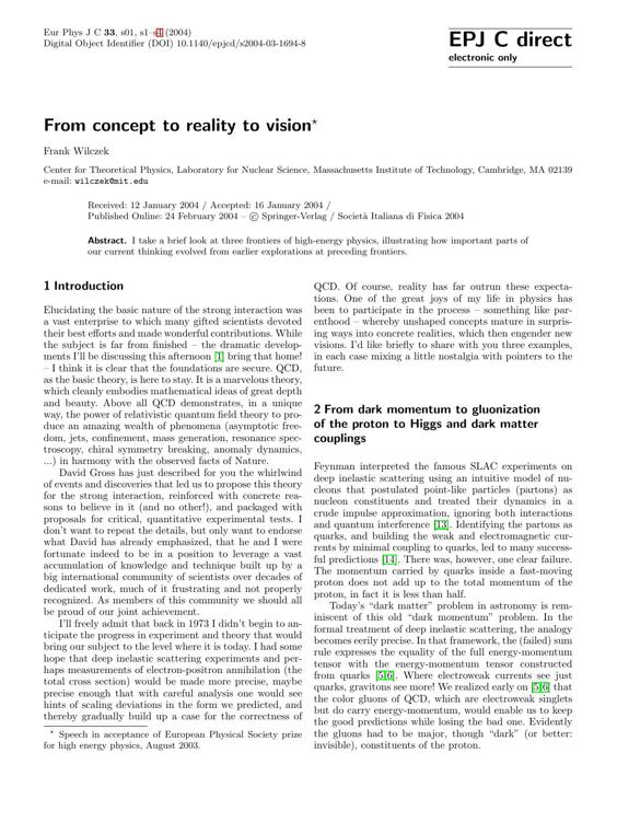 LNCS 1 - From concept to reality to vision