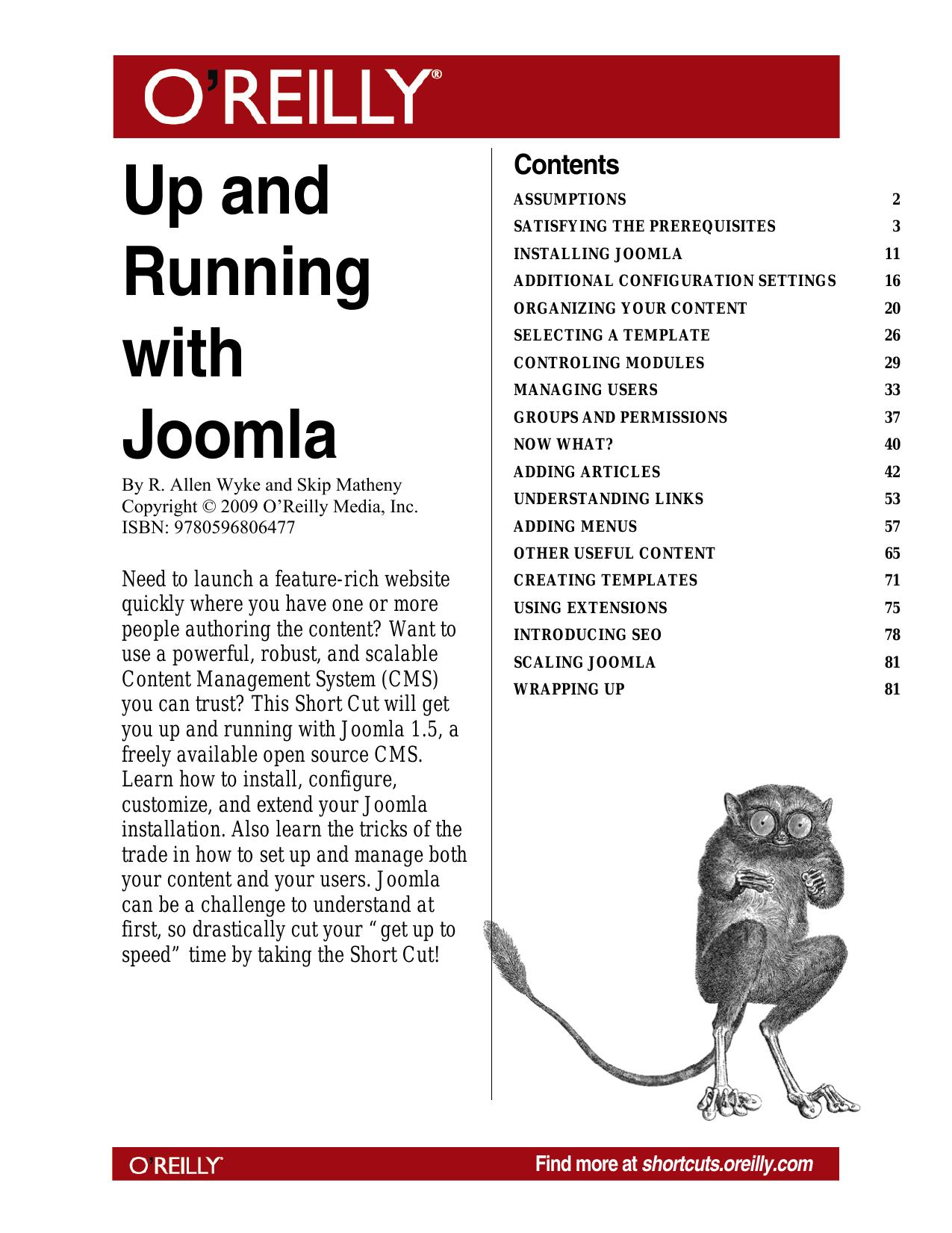 Up and Running with Joomla