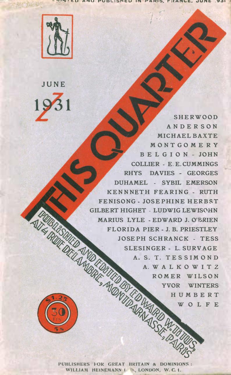 This Quarter - June 1931