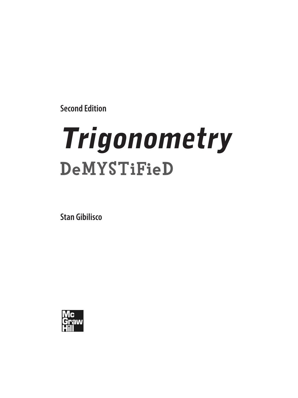 Gibilisco S. Trigonometry demystified 2ed 2012