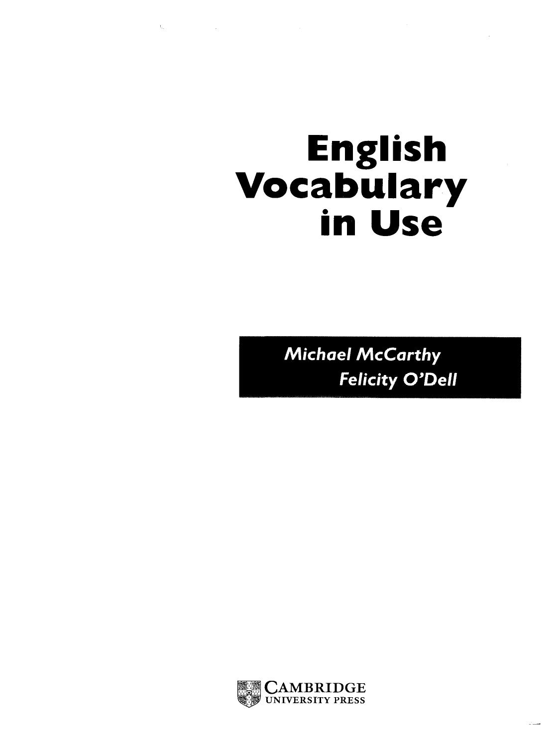 Cambridge - English Vocabulary In Use - Upper-Intermediate & Advanced